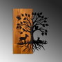 Wallity Nature Accesorio Decorativo de Pared de Madera y Metal Nogal y Negro